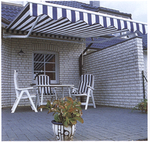 電動曲臂戶外遮陽棚